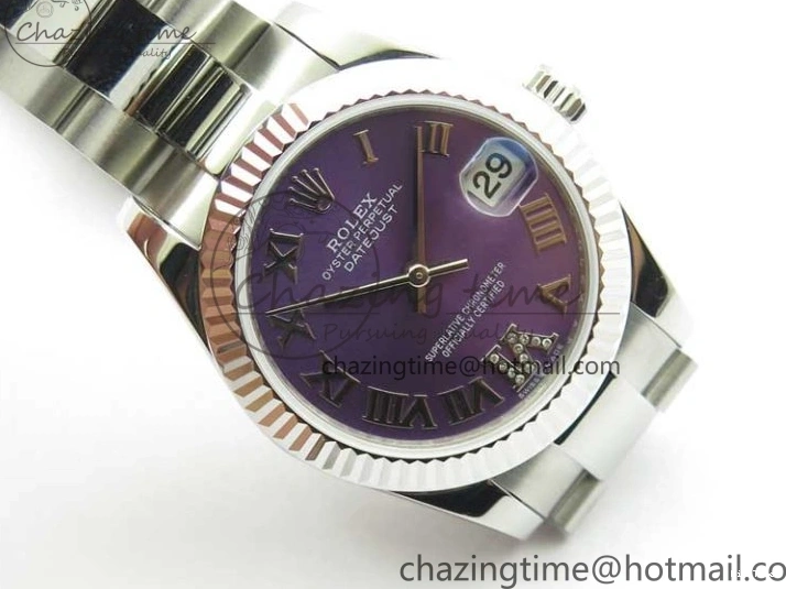 MiroTime 0429 Datejust 31mm 278271 SS BP Maker Best Edition Purple Roman Dial on Oyster Bracelet Modern 2752